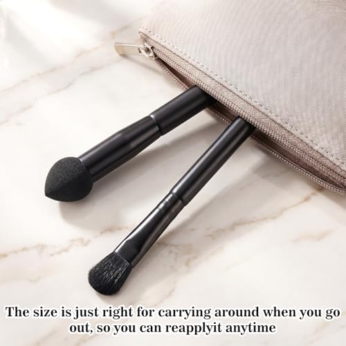 Dual Ended Hairline Powder Brush Set 2PCS Root Touch Up Sponge Tool