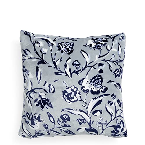 Vera Bradley Women's Decorative Throw Pillow With Removeable Hypoallergenic Insert, Perennials Gray, One Size