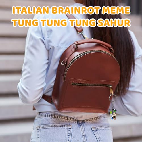 21PCS Italian Brainrot Keychain Set for Backpack Decor