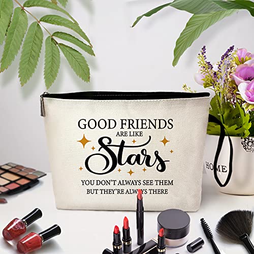 Good Friends Are Like Stars Canvas Cosmetic Bag Friendship Gift