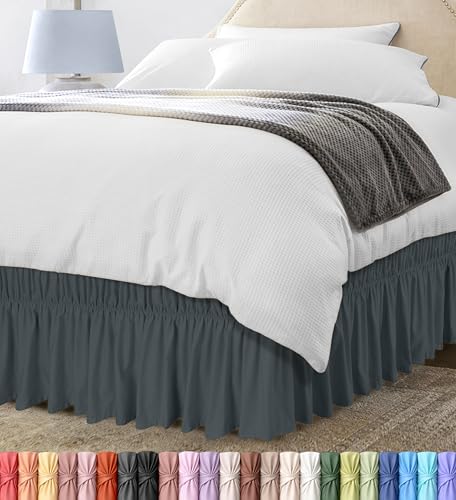 Utopia Bedding King Size Bed Skirt - Easy Wrap Around Microfiber, 16" Drop - Fade Resistant & Non-Slip Design