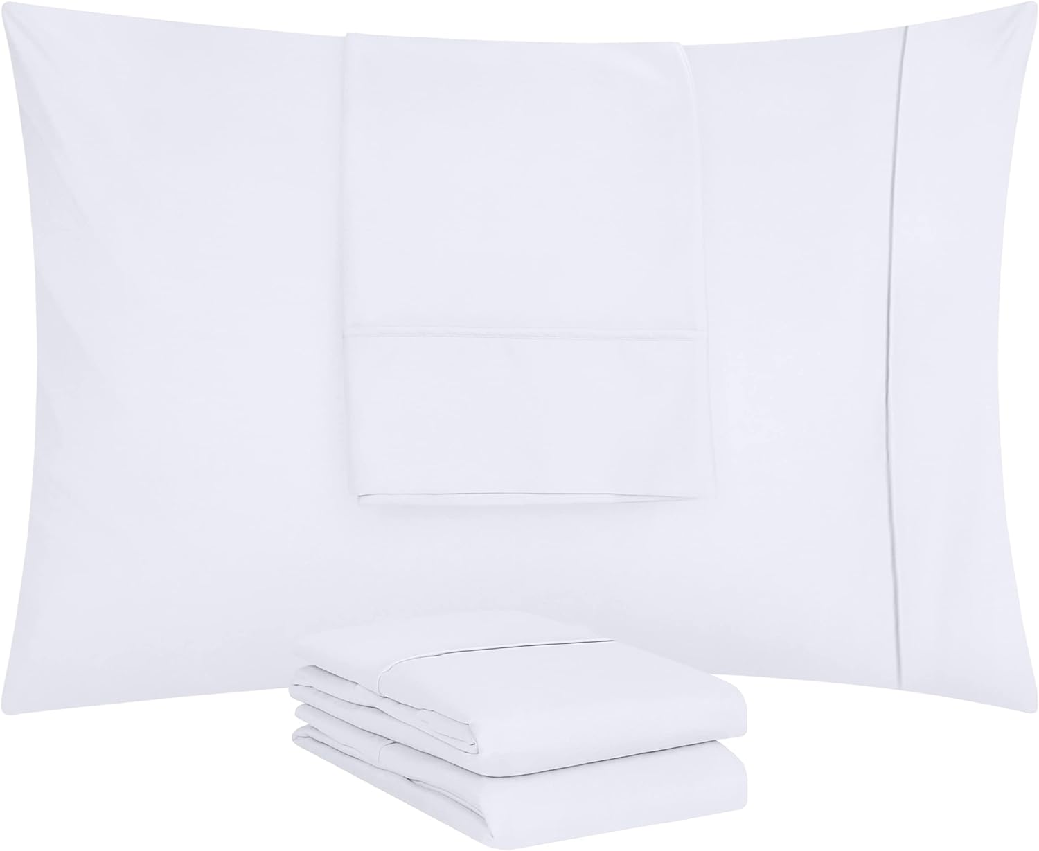 Utopia Bedding Queen Pillow Cases - Soft Brushed Microfiber - 20 X 30 Inches - 80 Pack, White