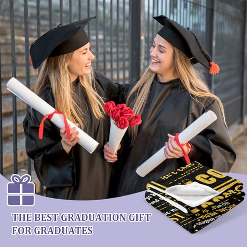Class of 2026 Graduation Blanket 60x50 Inches - Personalized Commencement Gift for Her & Him