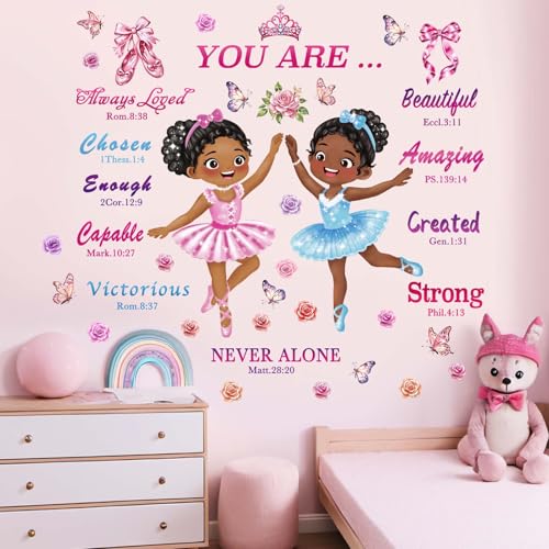 Ballerina Wall Stickers for Girls - Peel and Stick Decals