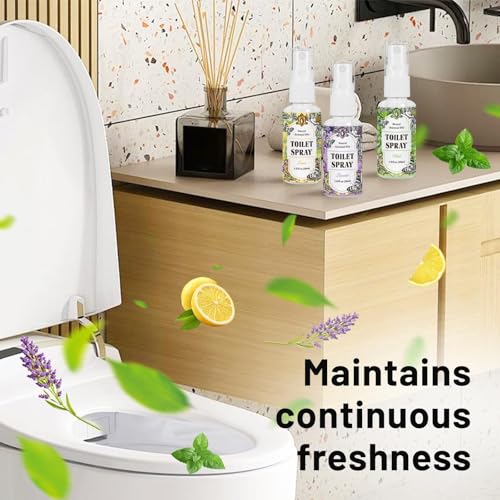 STRN Toilet Spray 3-Pack - Lemon, Mint & Lavender Scents