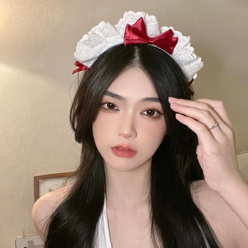Lolita Lace Bow Headband Maid Anime Cosplay Hair Band