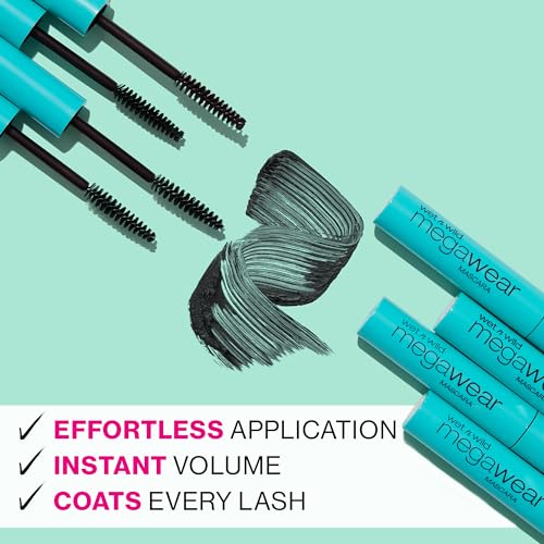 wet n wild Megawear Volumizing Mascara, Black, 2-Pack