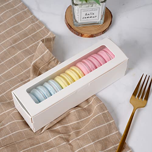 28 Pack Macaron Boxes with Clear Window - Bakery Packaging