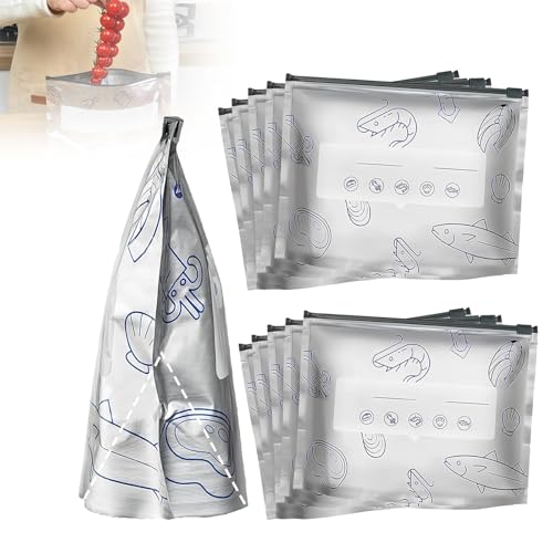 Reusable Aluminum Foil Storage Bags - Resealable Vacuum Pouches (30PCS)