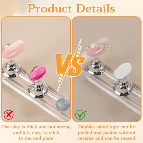 Ymapinc Double Sided Nail Adhesive Tabs - 1000 Pcs Pre-Cut Sticky Strips
