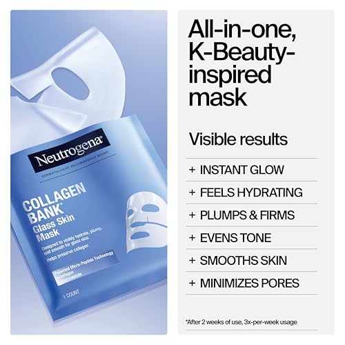 Neutrogena Collagen Bank Glass Skin Hydrogel Face Mask 1 Ct