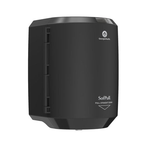 Georgia-Pacific SofPull Centerpull Junior Capacity Paper Towel Dispenser by GP PRO, Black, 58008B, 1 Dispenser, 7.78" D x 6.81" W x 10.5" H