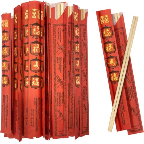 Premium Disposable Bamboo Chopsticks - 100 Sets, 9" Long