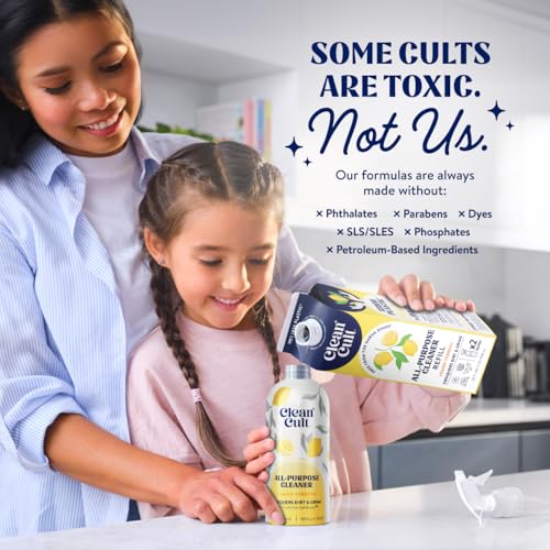 Cleancult All Purpose Cleaner Refill, Lemon Verbena, 32oz Eco-Friendly Paper