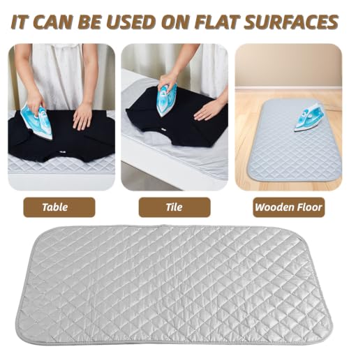 OUKENS Portable Ironing Mat, 33"x19" Heat Insulation Pad for Travel & Home
