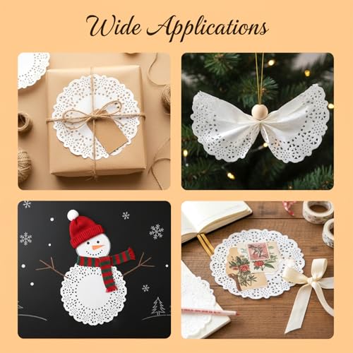 450 Pcs White Lace Paper Doilies - 4.5 Inch Decorative Placemats