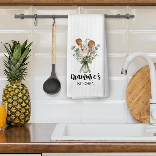 Floral Kitchen Dish Towels - 16x24 Microfiber, Perfect Gifts for Grandma