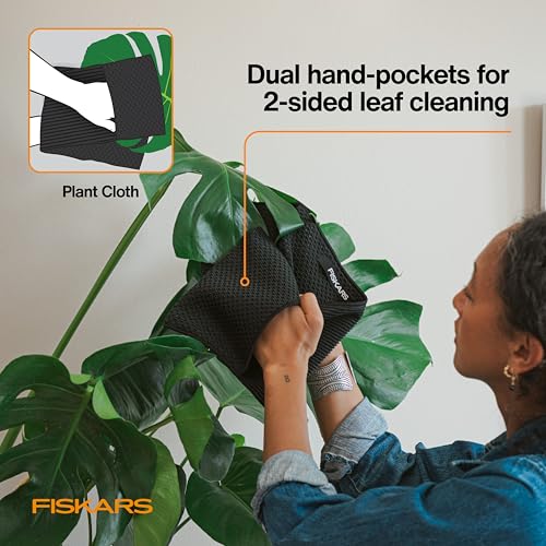 Fiskars SunKiss Microfiber Plant Cleaning Cloth for Indoor Plant Care