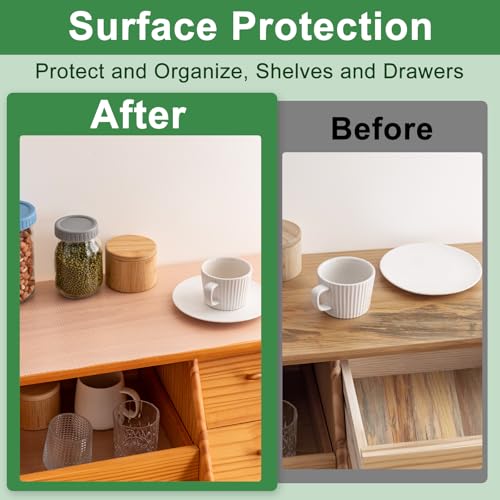 Amrules EVA Drawer Shelf Liner, Non-Slip Kitchen Cabinet Mat, 12" x 240"