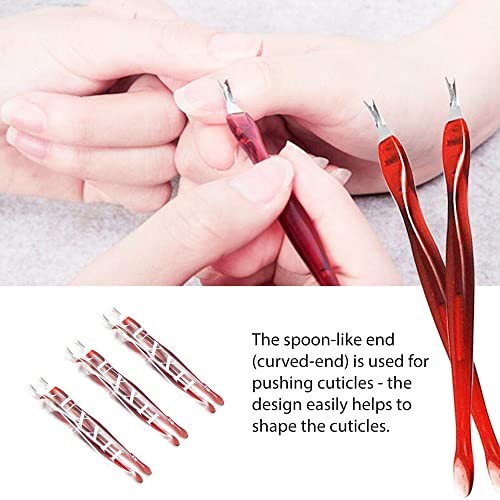 Luxxii 6-Pack Cuticle Pusher and Trimmer Dead Skin Remover Tools
