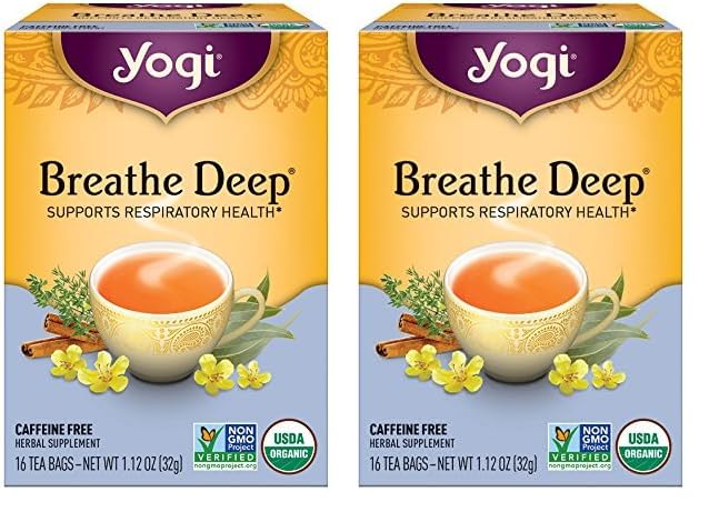 Yogi Tea Breathe Deep Herbal Tea, Support Respiratory Health, 32 Count