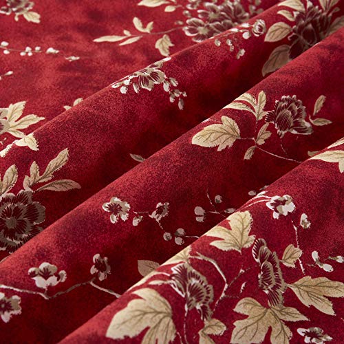 Wake In Cloud Vintage Floral Pillowcases, Red Toile Pattern, 20x26, Set of 2