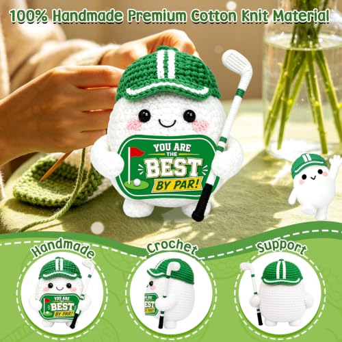 Funny Crochet Golf Ball Gift - Unique Positive Golfing Accessory