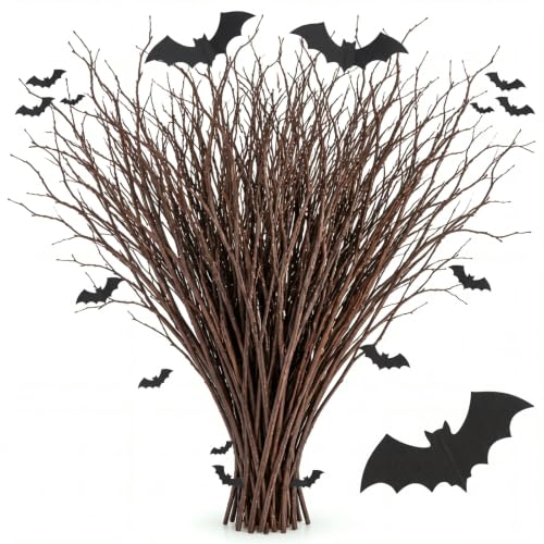 20 Pieces Fall Curly Willow Branches for Vases Halloween Decor - 35.4"