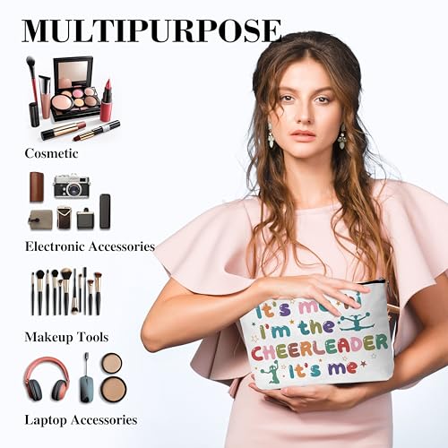 Cheerleader Makeup Bag Travel Cosmetic Pouch Waterproof Gift