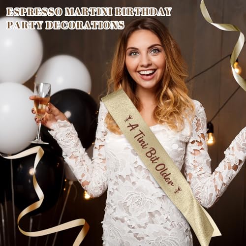 A Tini Bit Older Birthday Sash - Glitter Martini Theme Party Decor