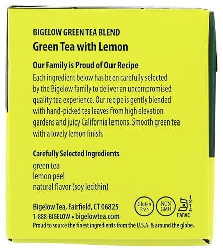Bigelow Green Tea with Lemon - Caffeinated 20 Count Bags