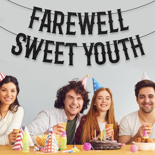 Funeral Farewell Sweet Youth Banner for Birthday Party Decorations