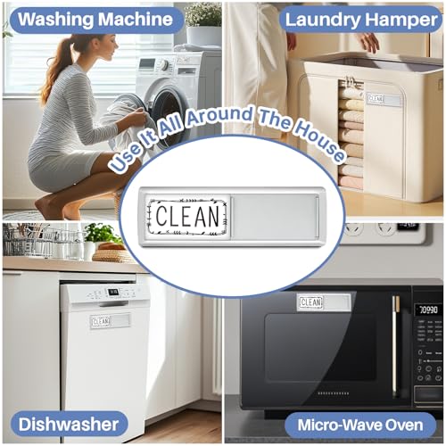 PSLER Dishwasher Magnet Clean Dirty Sign - Easy Slide Indicator