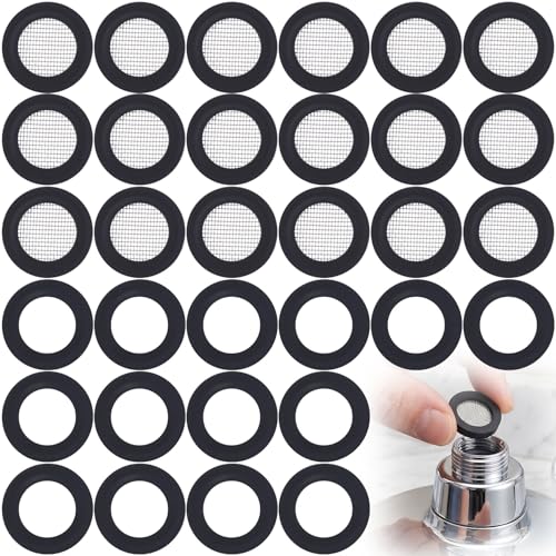 PAGOW 40pcs Shower Head Screen Filter Gaskets & Rubber Washers