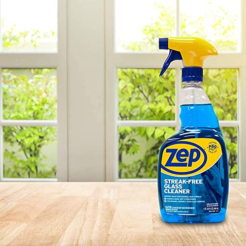 Zep Streak-Free Glass Cleaner 32 oz - Fast-Drying Formula