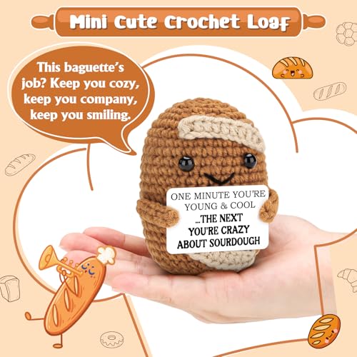 Handmade Crochet Sourdough Baguette Decor - Funny Gift for Bakers