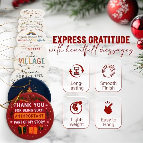 Ceramic Thank You Ornament for Women - Teacher & Friendship Gift