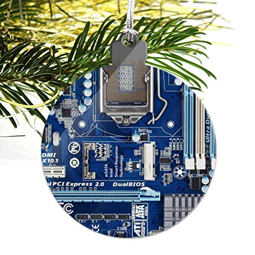 Computer Motherboard Processor CPU Acrylic Christmas Tree Ornament - Holiday Decor