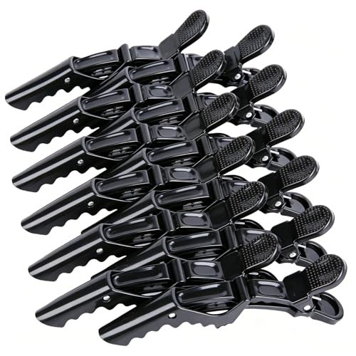 HH&LL 12pcs Professional Salon Alligator Hair Clips with Wide Teeth