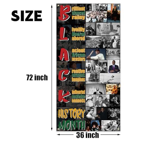 Black History Month Banner - 71x35in Polyester Decoration