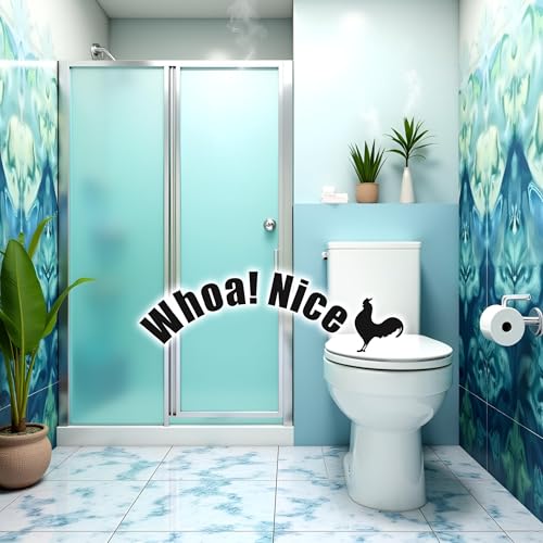 Funny Toilet Sticker Decals - Waterproof Vinyl Humor Decor