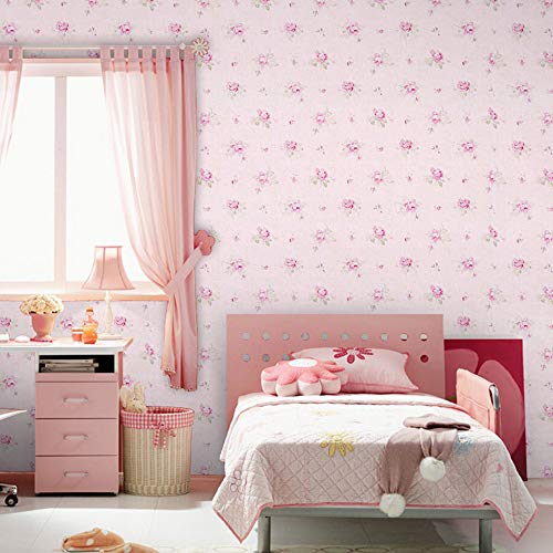 Self-Adhesive Pink Floral Shelf Liner - 17.7" x 78.7" Decorative Contact Paper