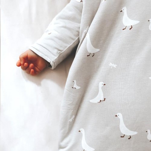 GUNAMUNA Long-Sleeve Sleep Sack - Soft Rayon Wearable Baby Sleep Bag, 1.0 TOG, Perfect for Newborns