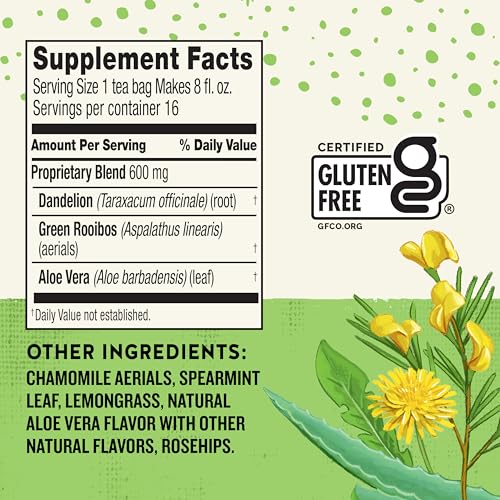 Celestial Seasonings Detox Blend Dandelion Tea - Caffeine Free, 16 Count (Pack of 2)