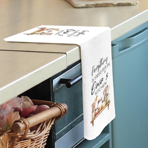 Rustic Grandma Kitchen Towels - 16x24 Absorbent Dishcloths