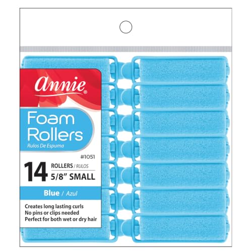 Annie Foam Hair Rollers 5/8 Inch Soft Sponge Curlers 14 Count