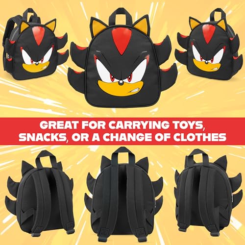 Sonic The Hedgehog Backpack Kids Toddlers 10x9¡± Daypack Rucksack for Preschool School Supplies Gamer Gifts for Boys (Grey Shadow)