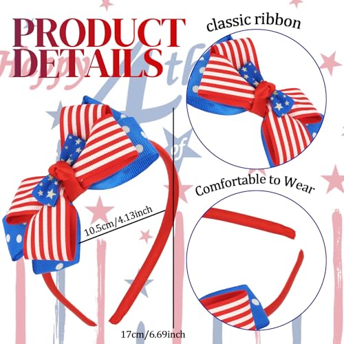 Patriotic American Flag Headband Red White and Blue 4th of July Hairband