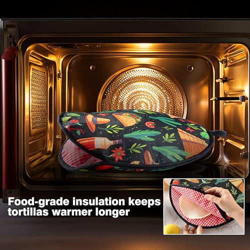 12-Inch Tortilla Warmer Pouch - Microwave Safe & Insulated