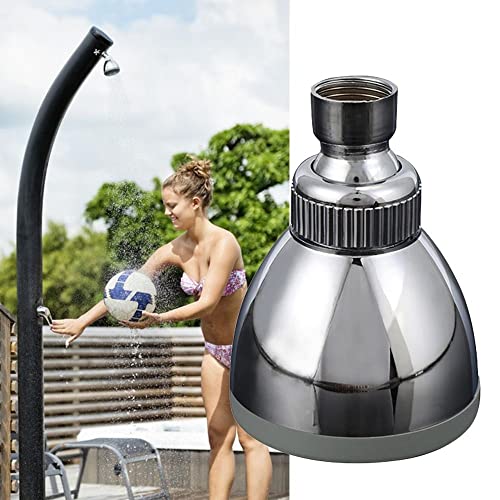 Andy's Orchids Adjustable Round Shower Head - 360° Rotating Water Saver
